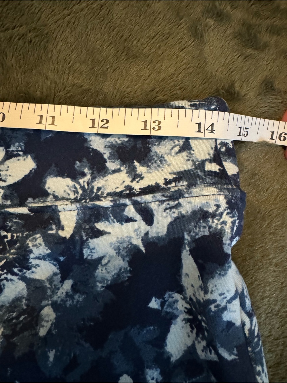 Tranquility  Floral Navy Blue A-Line Skort Size S - Picture 4 of 6
